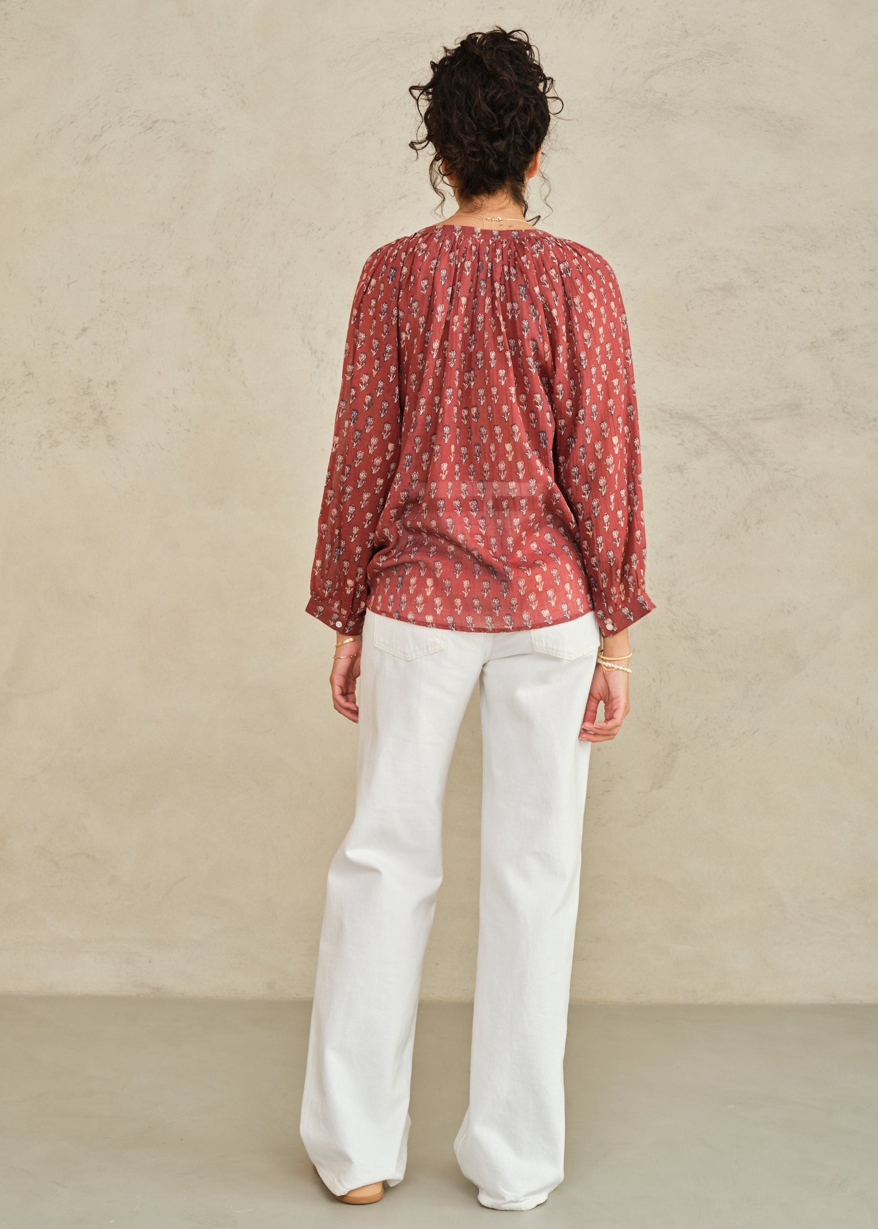 Ari Long Sleeve Top - Berry