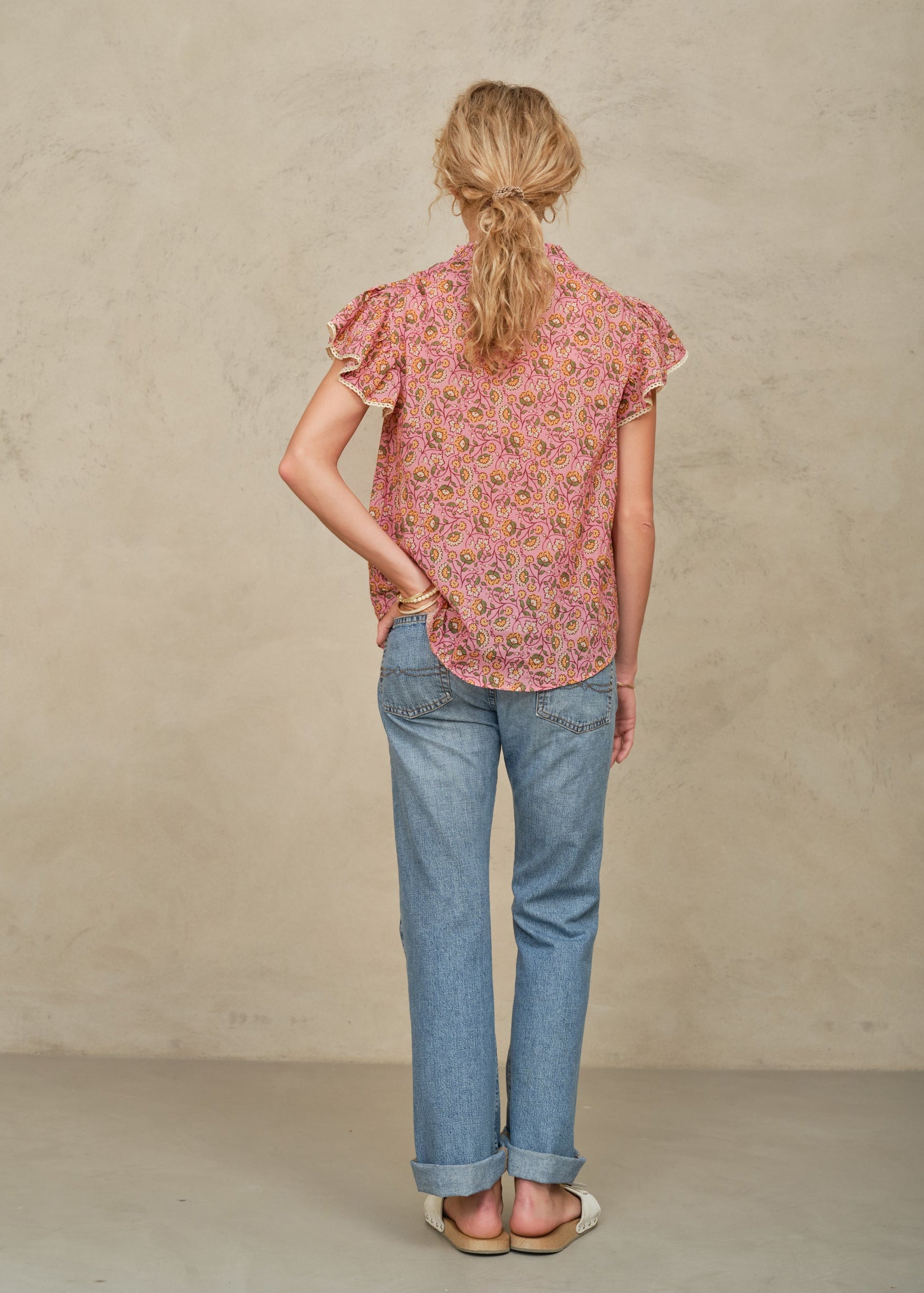 Ceci Short Sleeve Top - Pink
