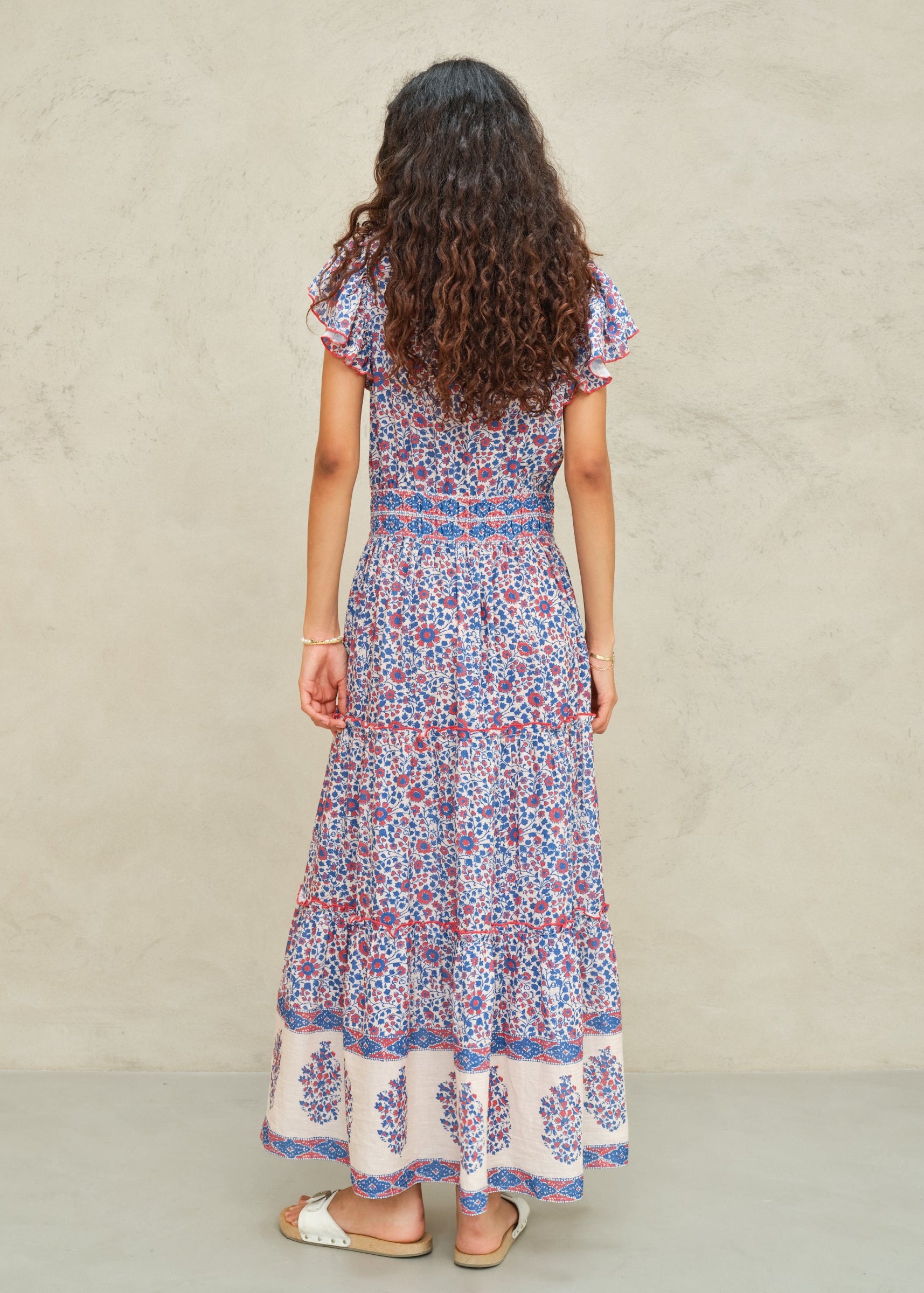 Della Maxi Dress - Blue/Pink