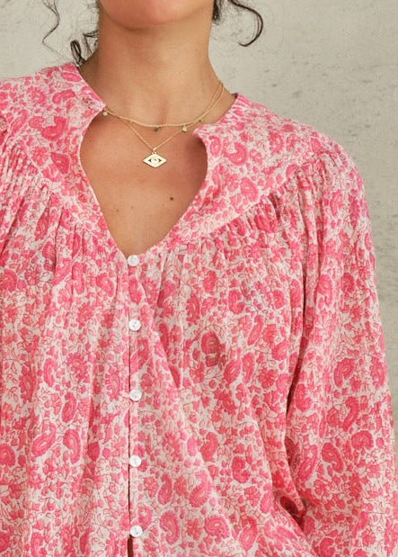 Esti Long Sleeve Top - Pink