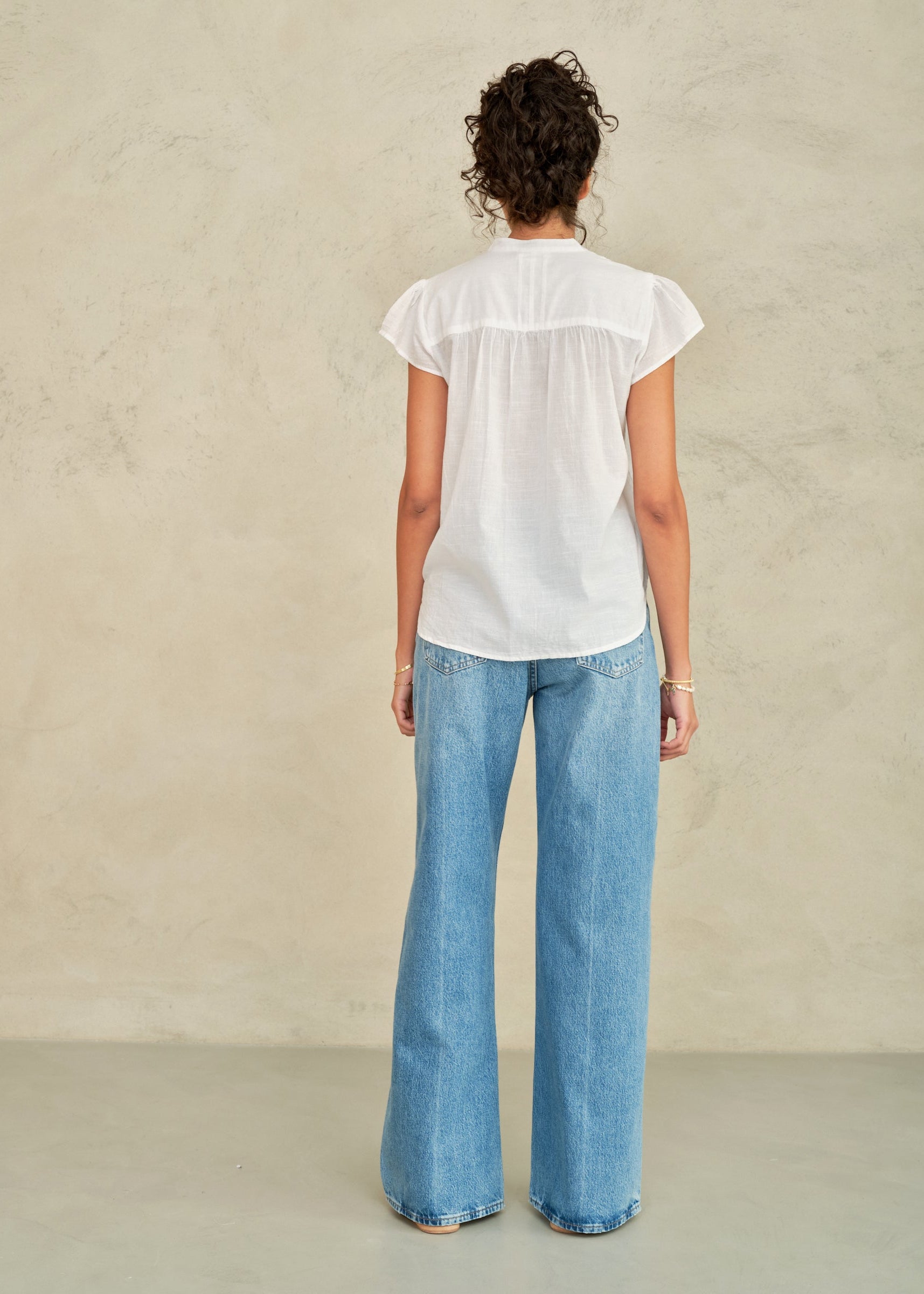 Freya Short Sleeve Top - White