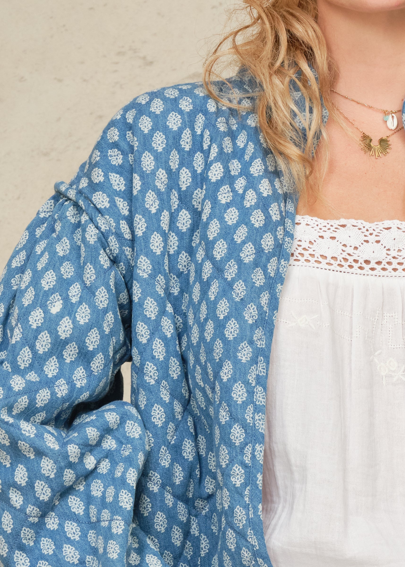 Jenna Quilted Jacket - Blue