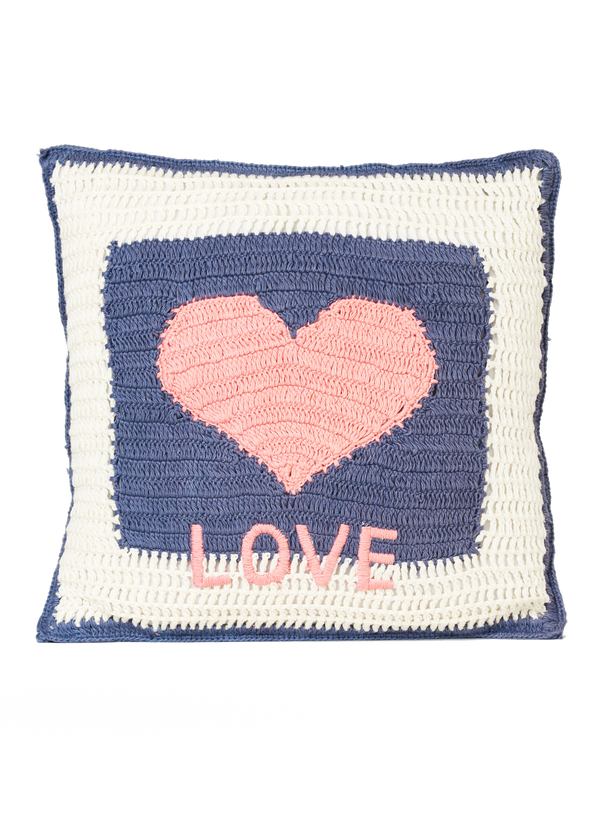 Neve Crochet Cushion - Love