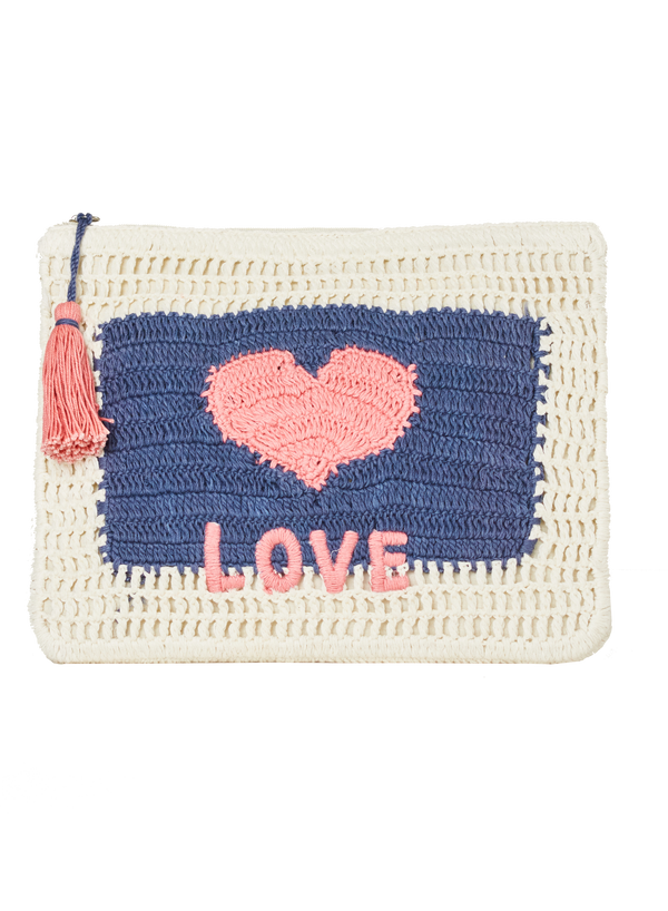 Neve Crochet Pouch - Love
