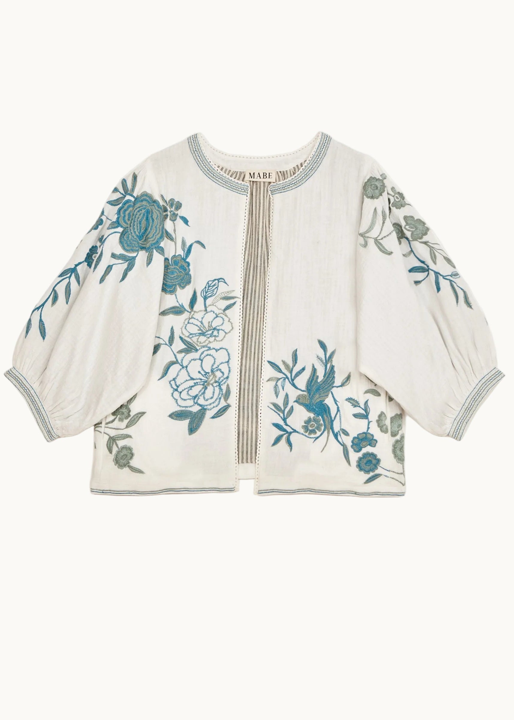 Ori Jacket - Ecru/Blue