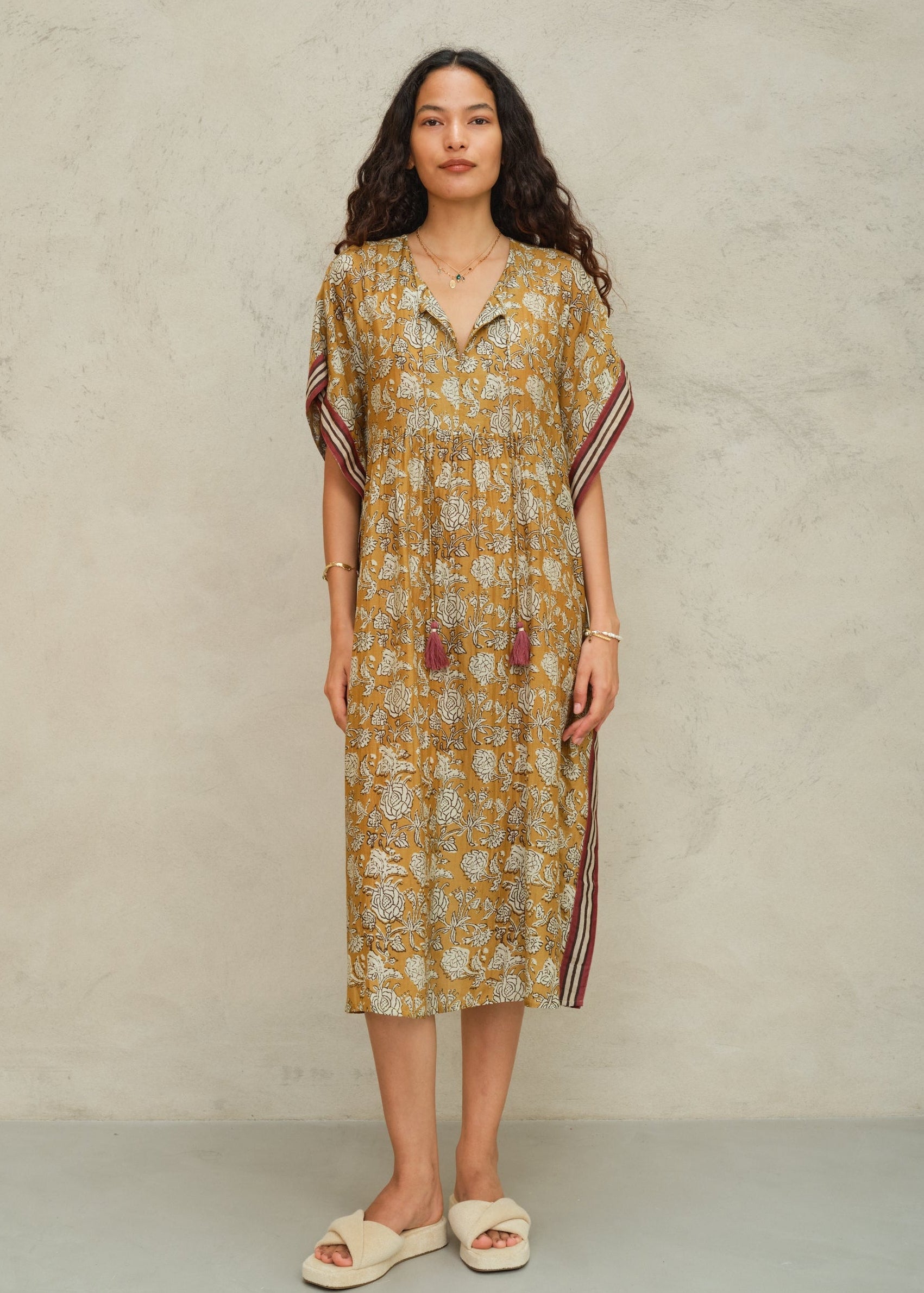 Tulsi Kaftan - Mustard