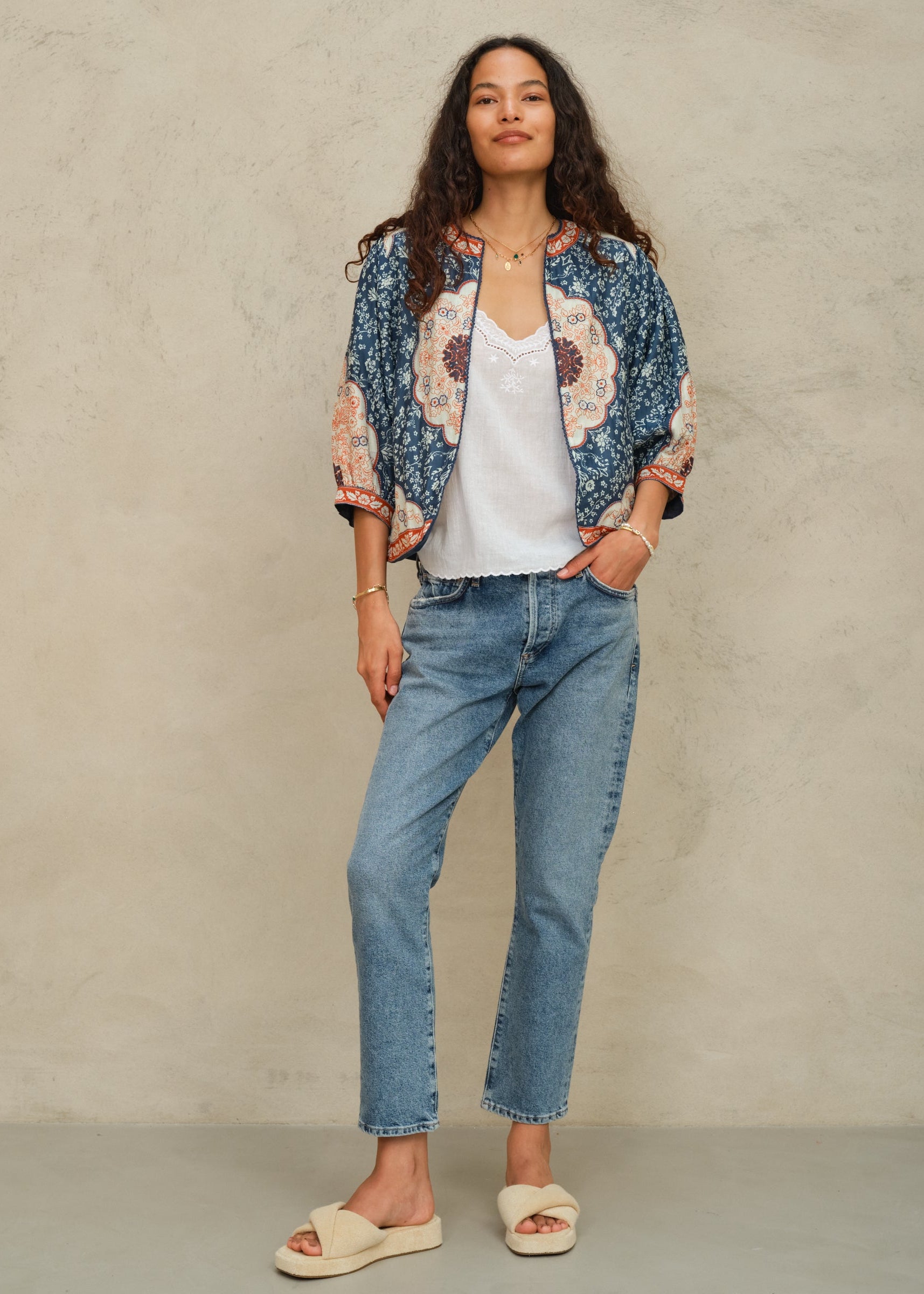 Ursa Jacket - Indigo/Ecru