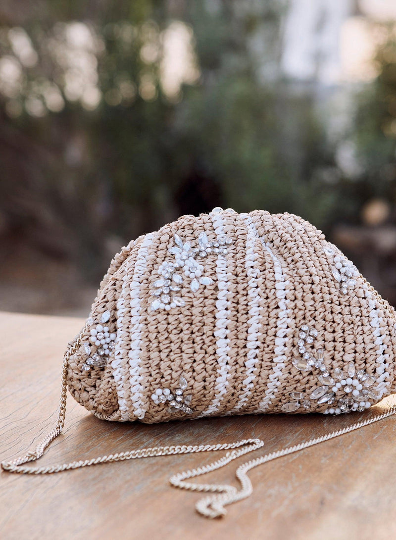 Alora Clutch - Nat/Ecru