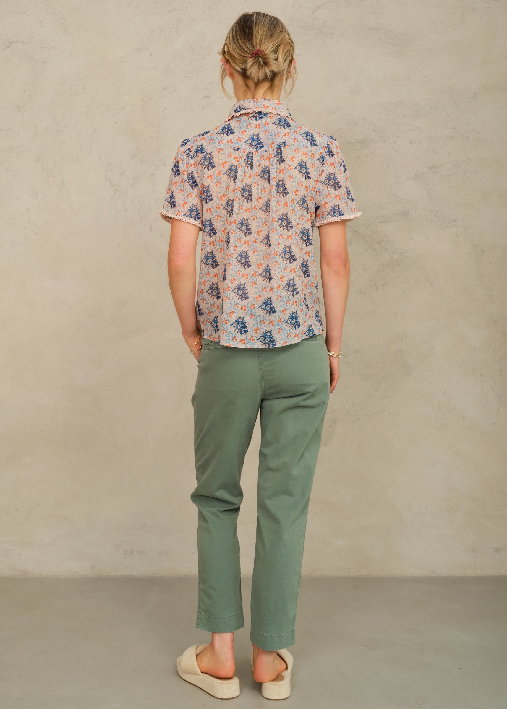 Aster Collar Short Sleeve Top - Multi
