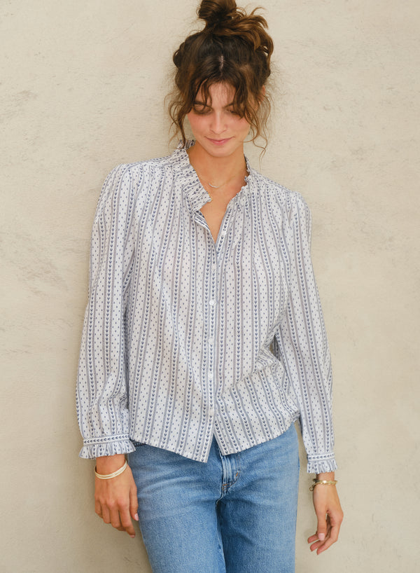 Chrissie Top - Patterned Stripe