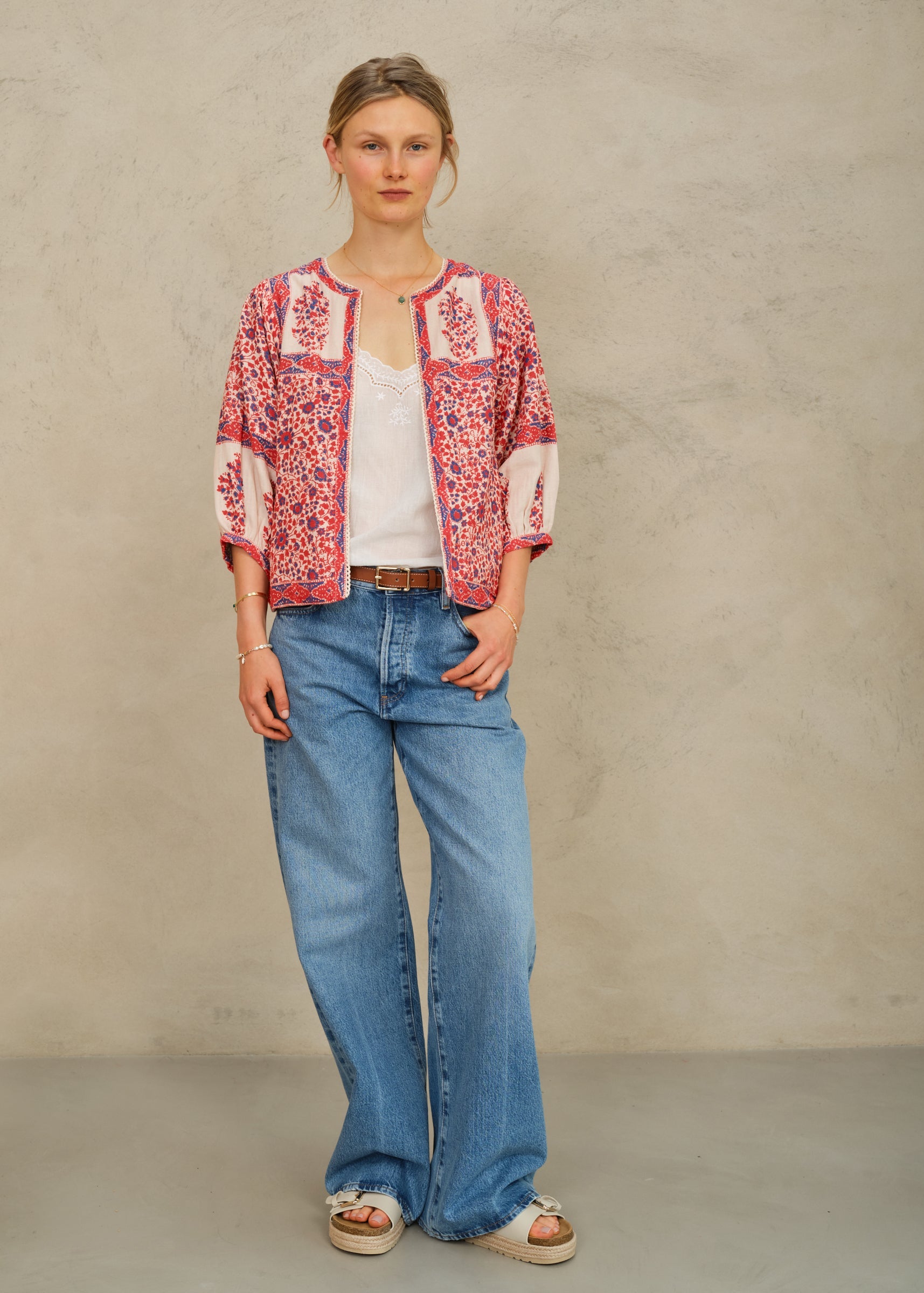 Della Jacket - Red/Navy