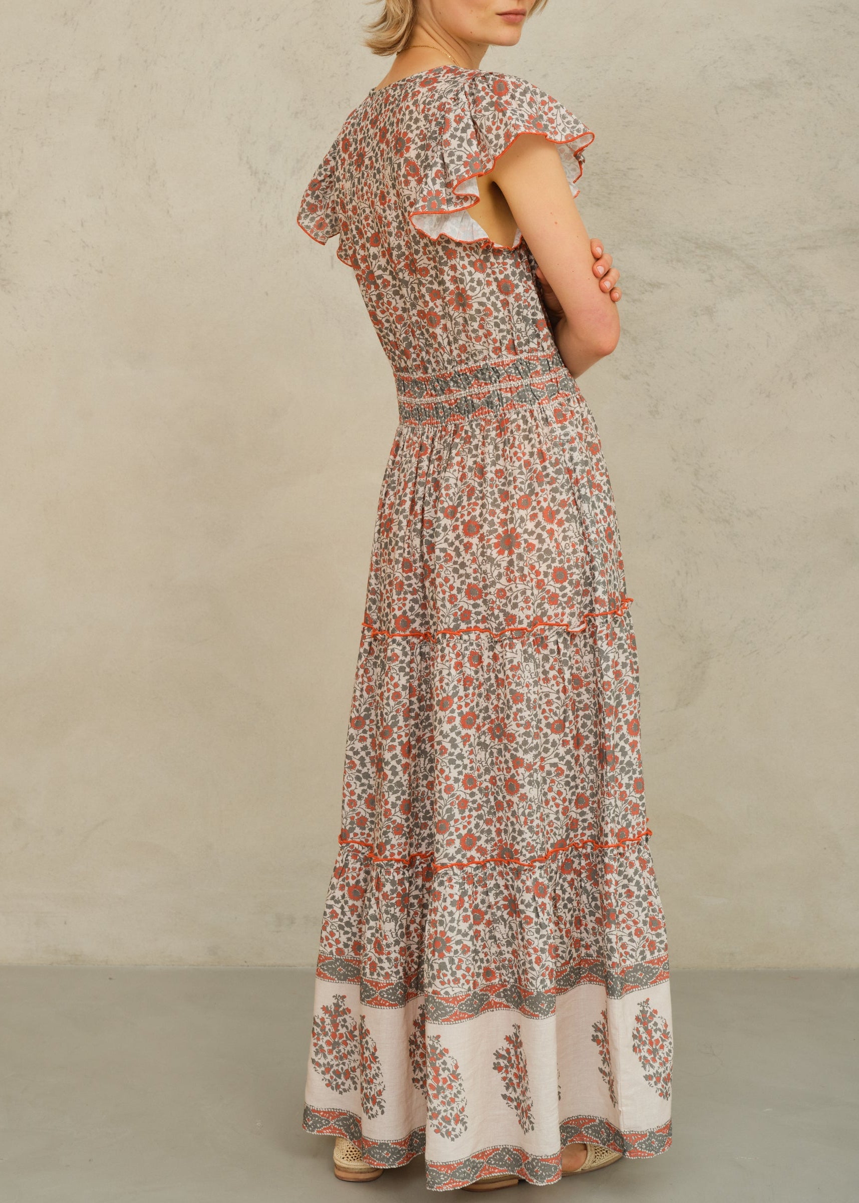 Della Maxi Dress - Rust/Khaki