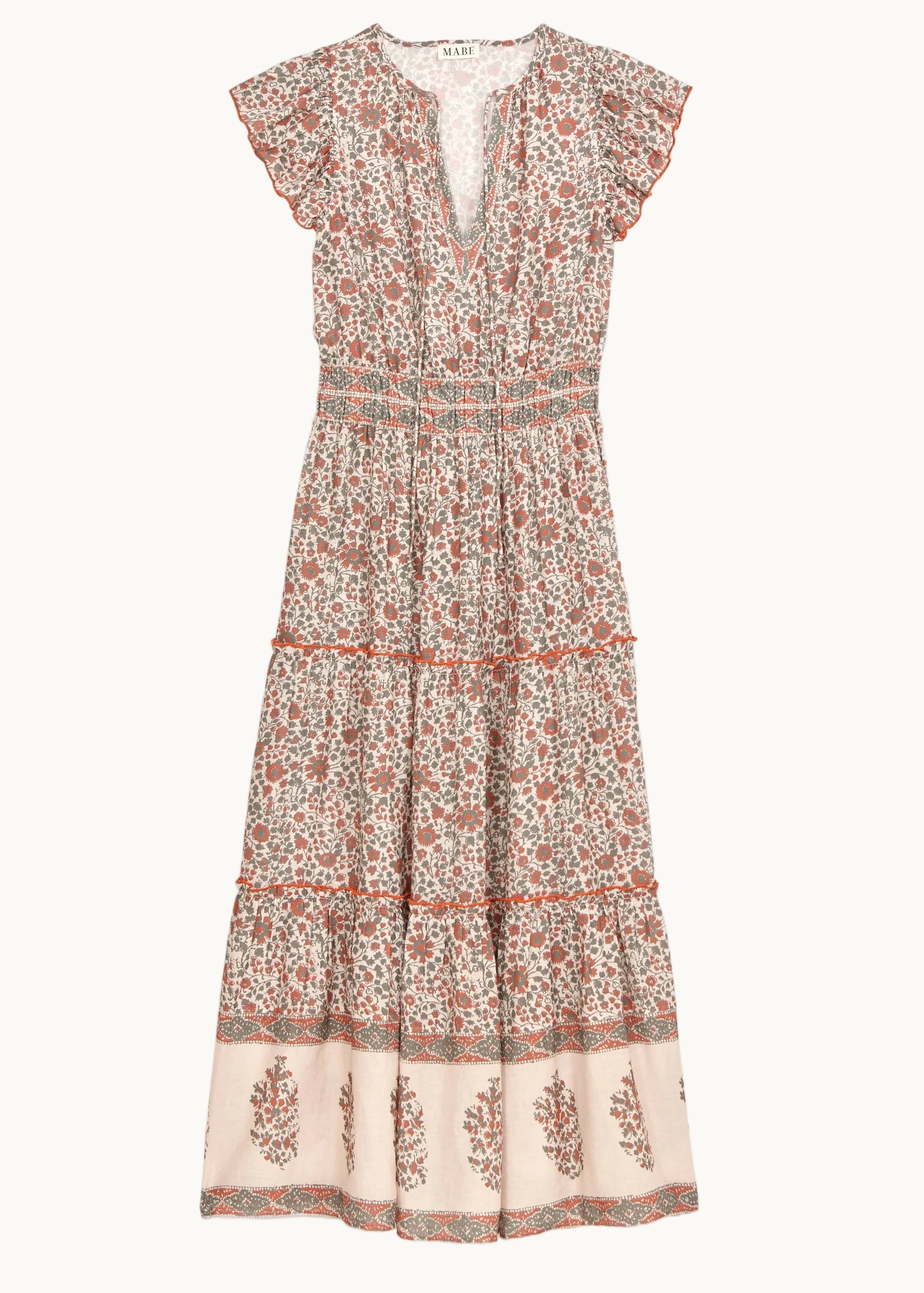 Della Maxi Dress - Rust/Khaki