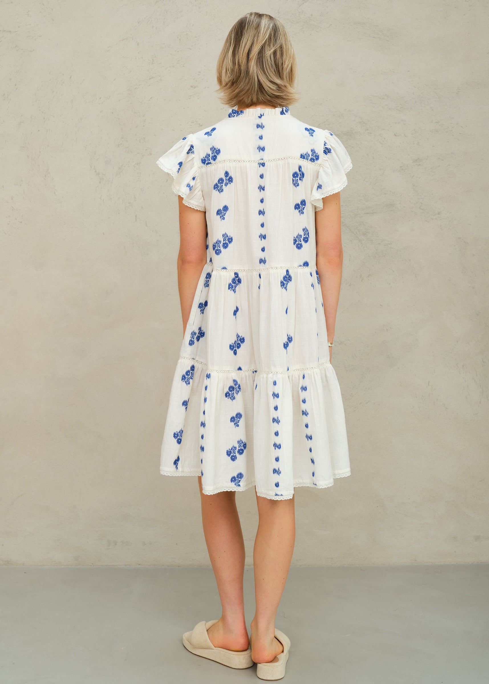 Iris Frill Sundress - Blue