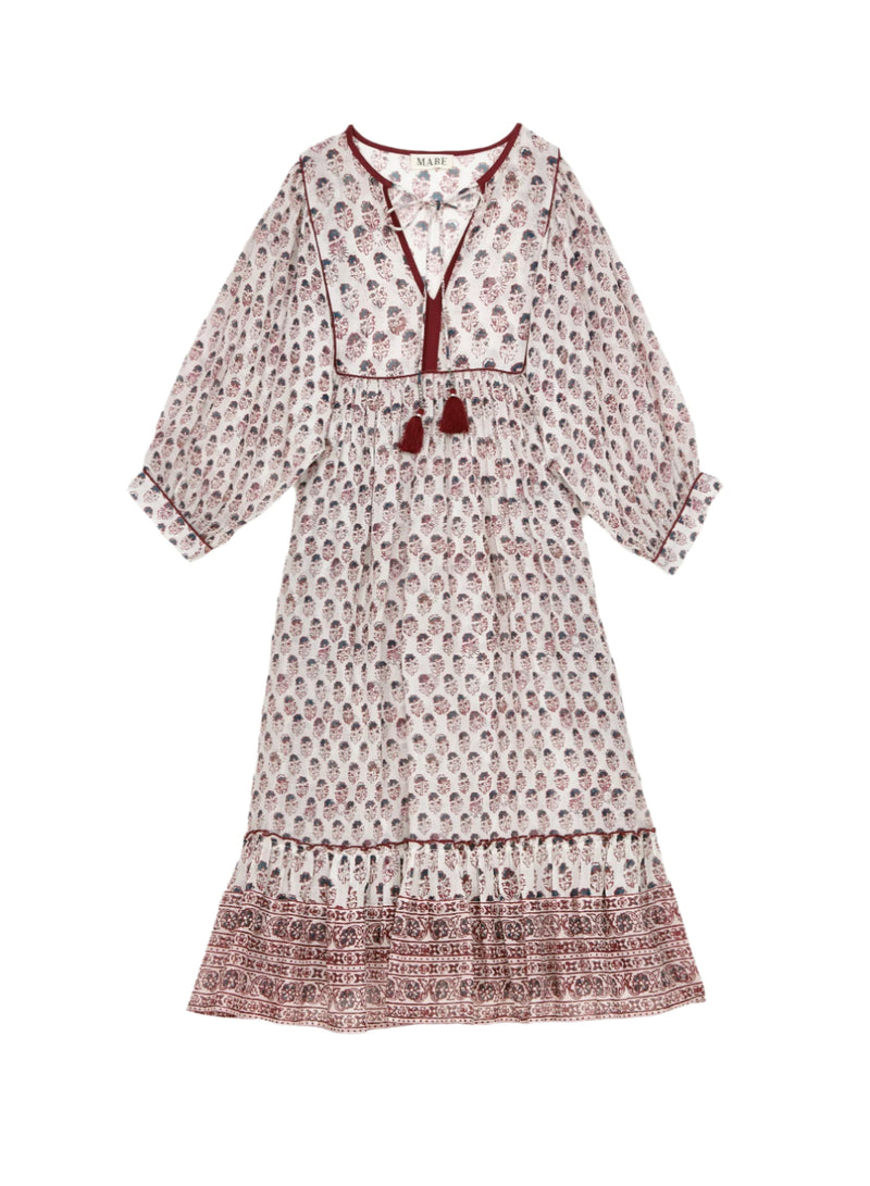 Kiki Gathered Dress - Blue