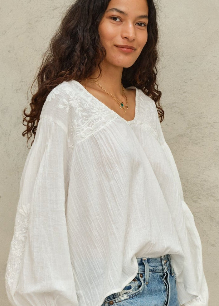 Loren Long Sleeve Top - Ecru