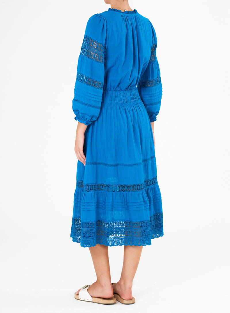 Loretta Midi Dress - Blue