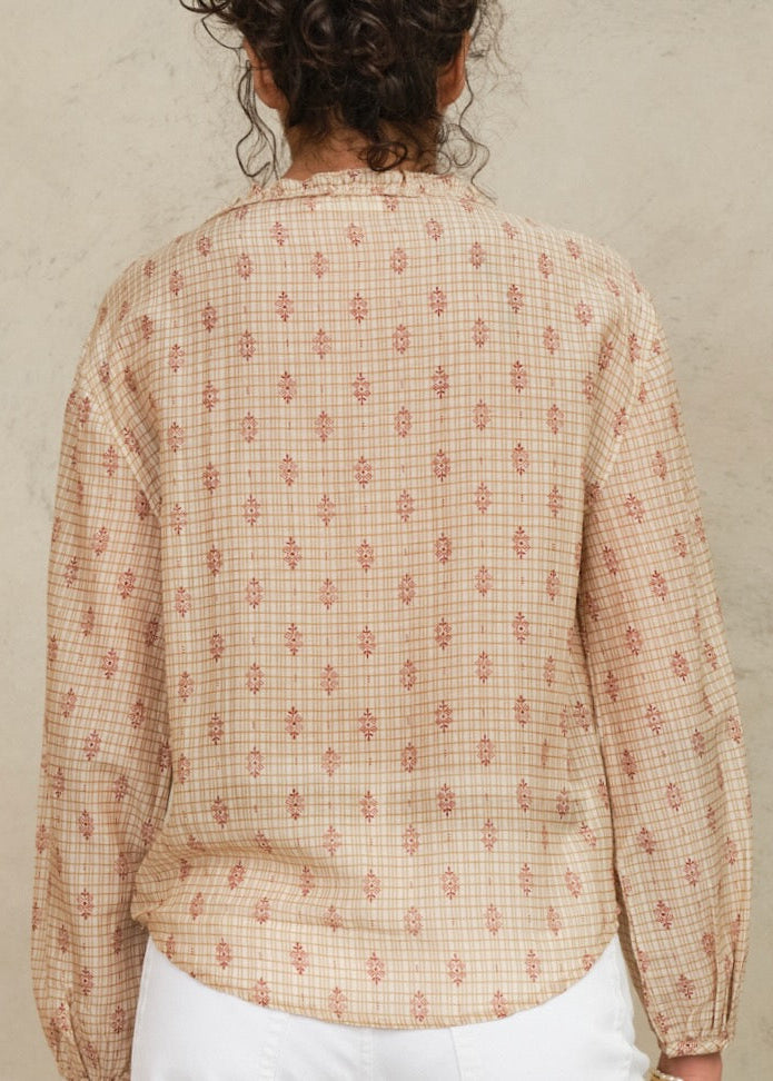 Orly Long Sleeve Top - Multi/Red